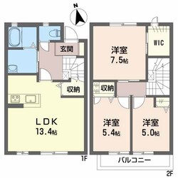 ファルカスⅡ B棟の物件間取画像